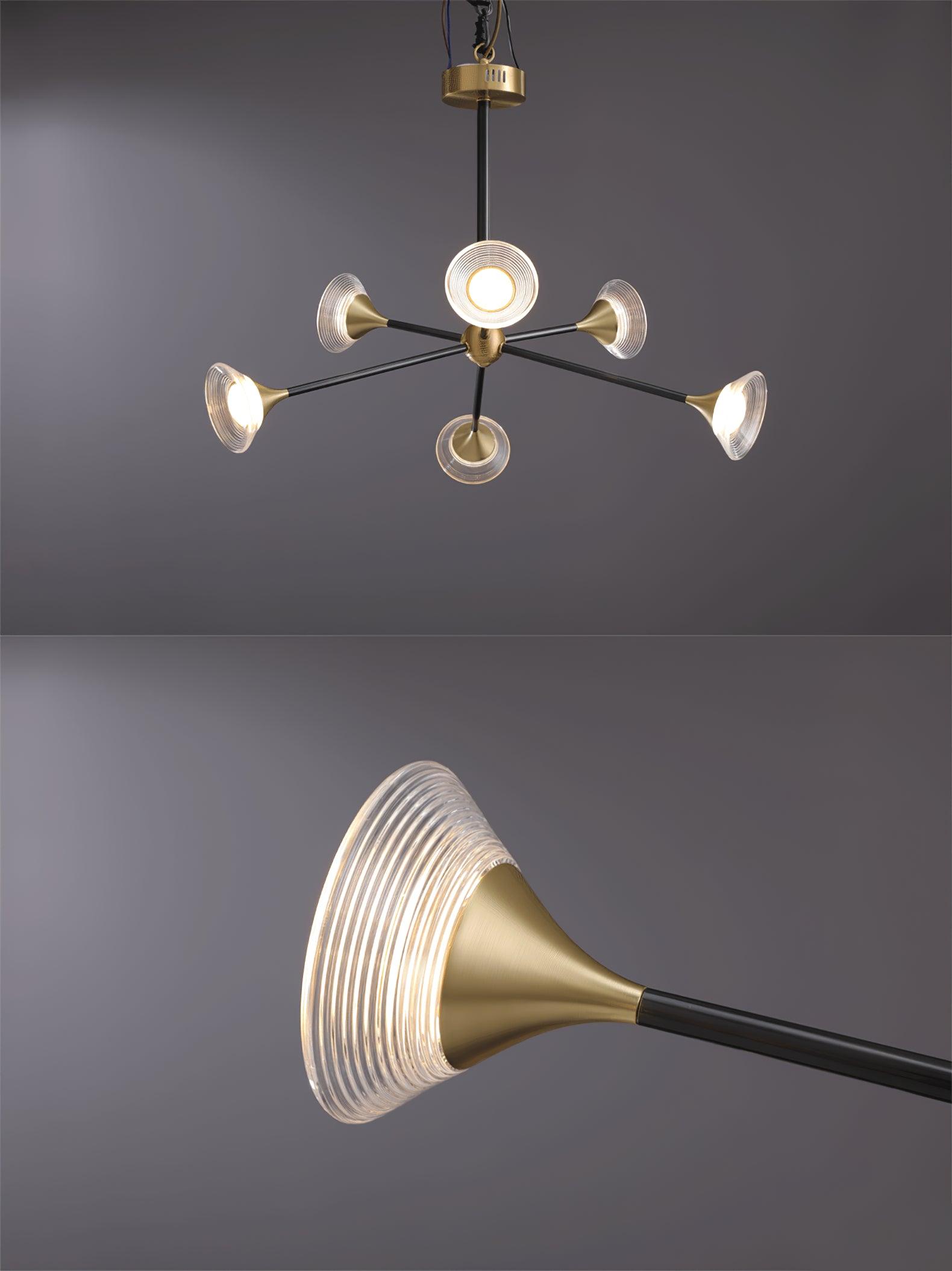 Myzoraris Mid Century Moderne Verre Lustre - Neutralighting