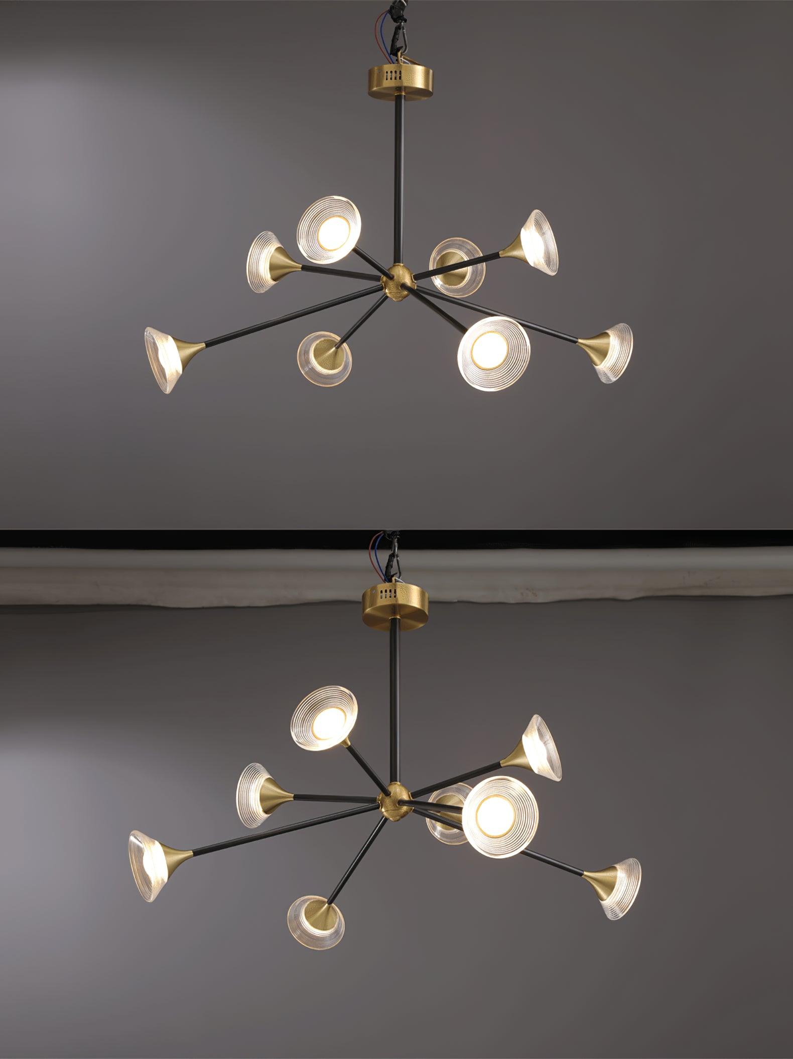 Myzoraris Mid Century Moderne Verre Lustre - Neutralighting