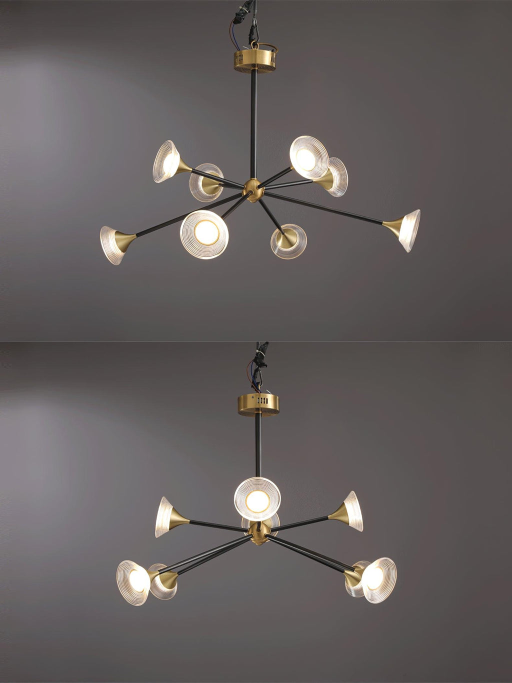 Myzoraris Mid Century Moderne Verre Lustre - Neutralighting