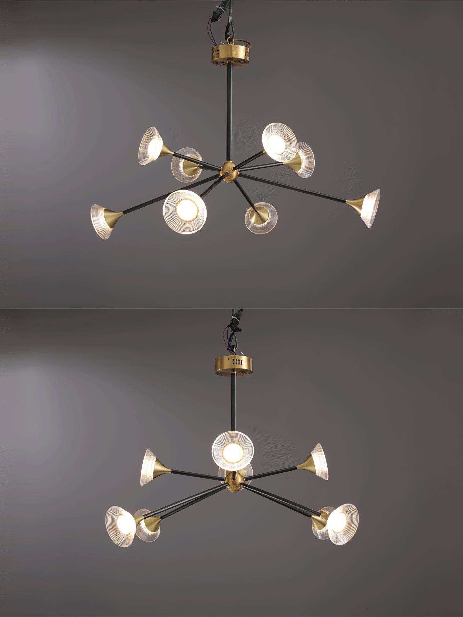 Myzoraris Mid Century Moderne Verre Lustre - Neutralighting