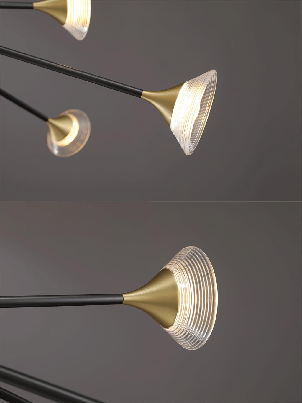 Myzoraris Mid Century Moderne Verre Lustre - Neutralighting