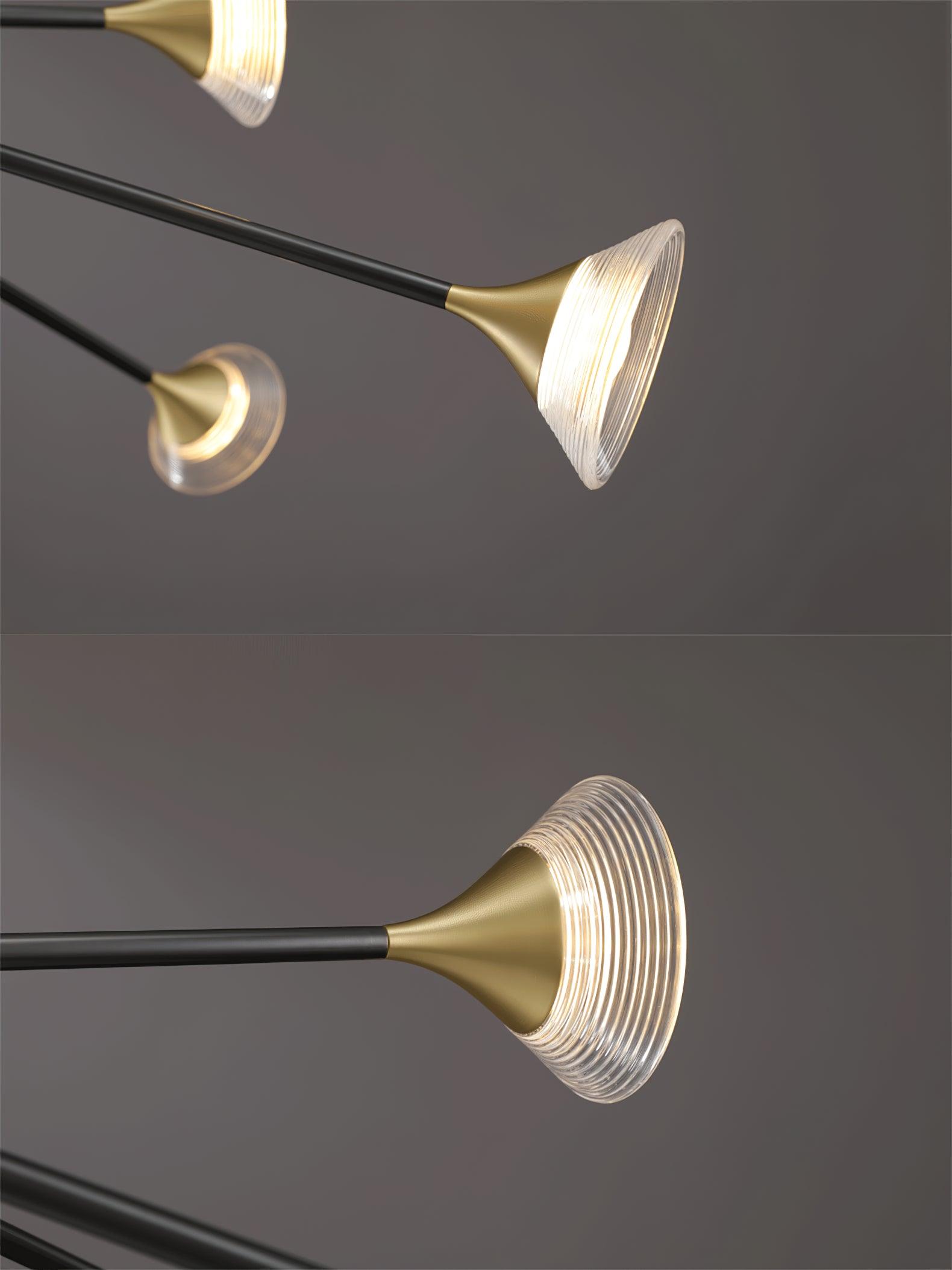 Myzoraris Mid Century Moderne Verre Lustre - Neutralighting