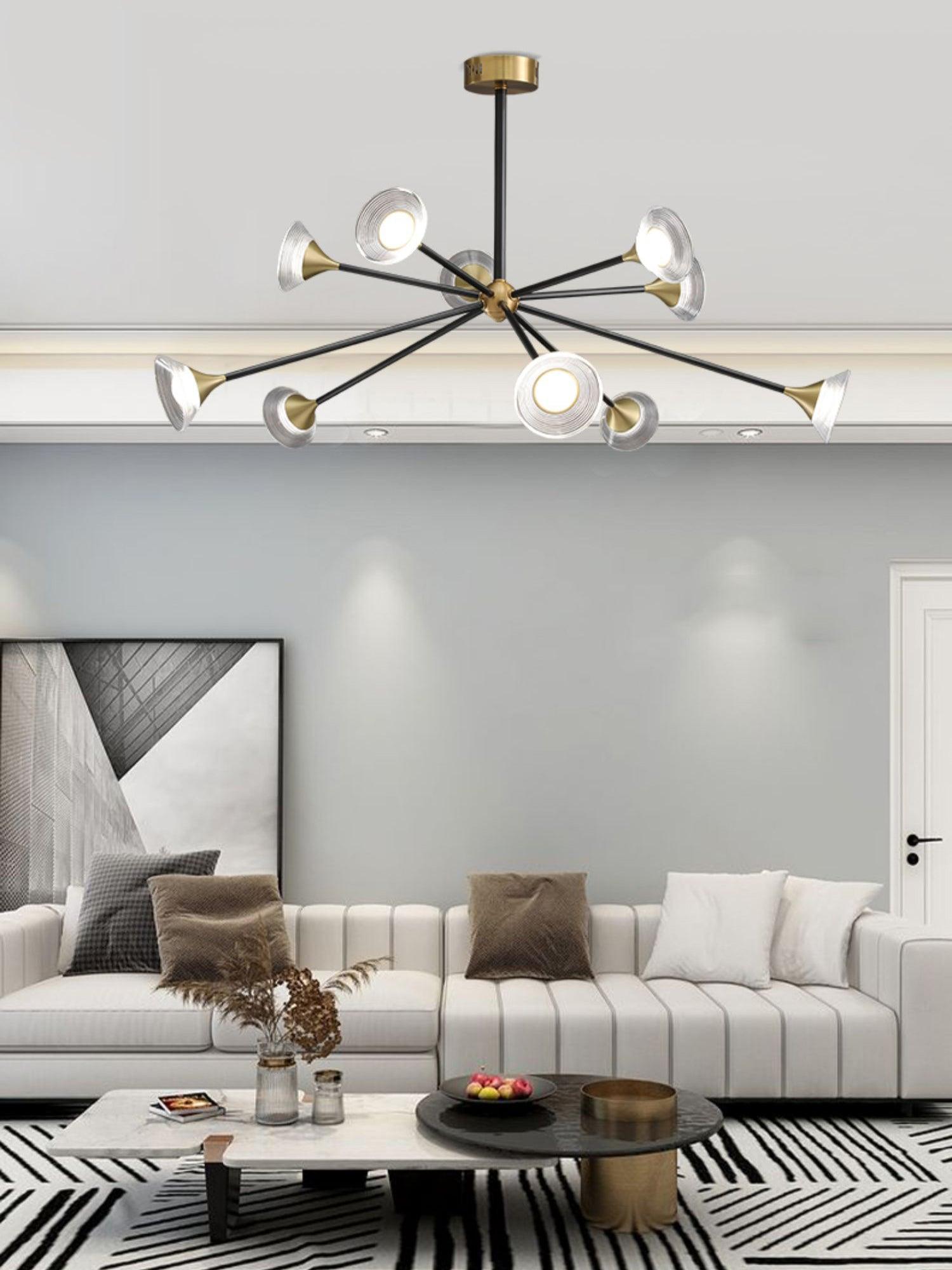 Myzoraris Mid Century Moderne Verre Lustre - Neutralighting