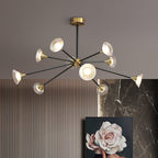 Myzoraris Mid Century Moderne Verre Lustre - Neutralighting