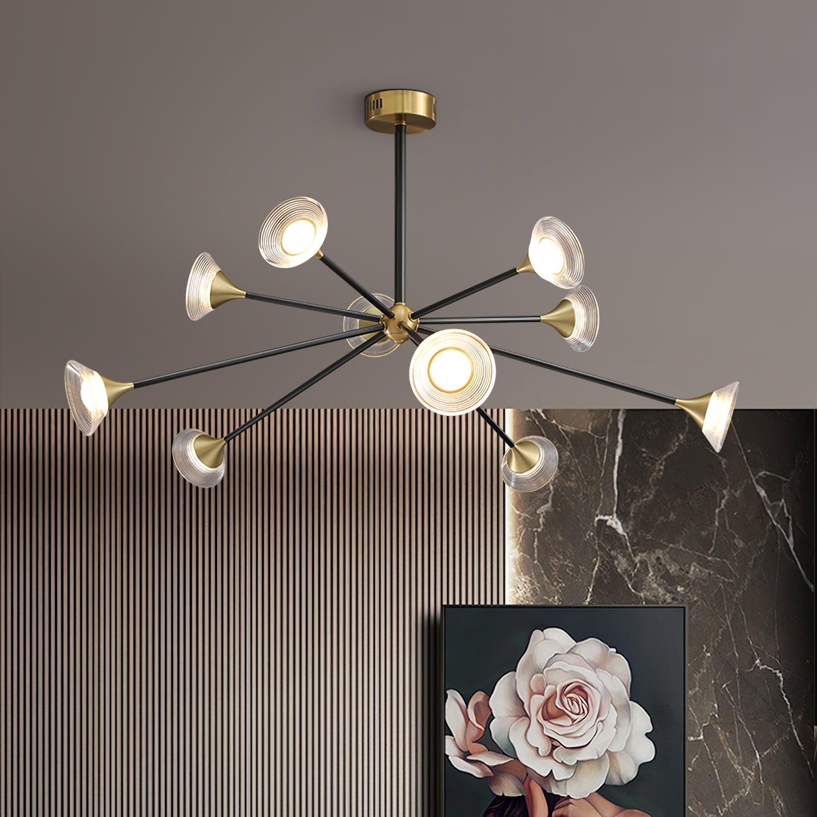 Myzoraris Mid Century Moderne Verre Lustre - Neutralighting