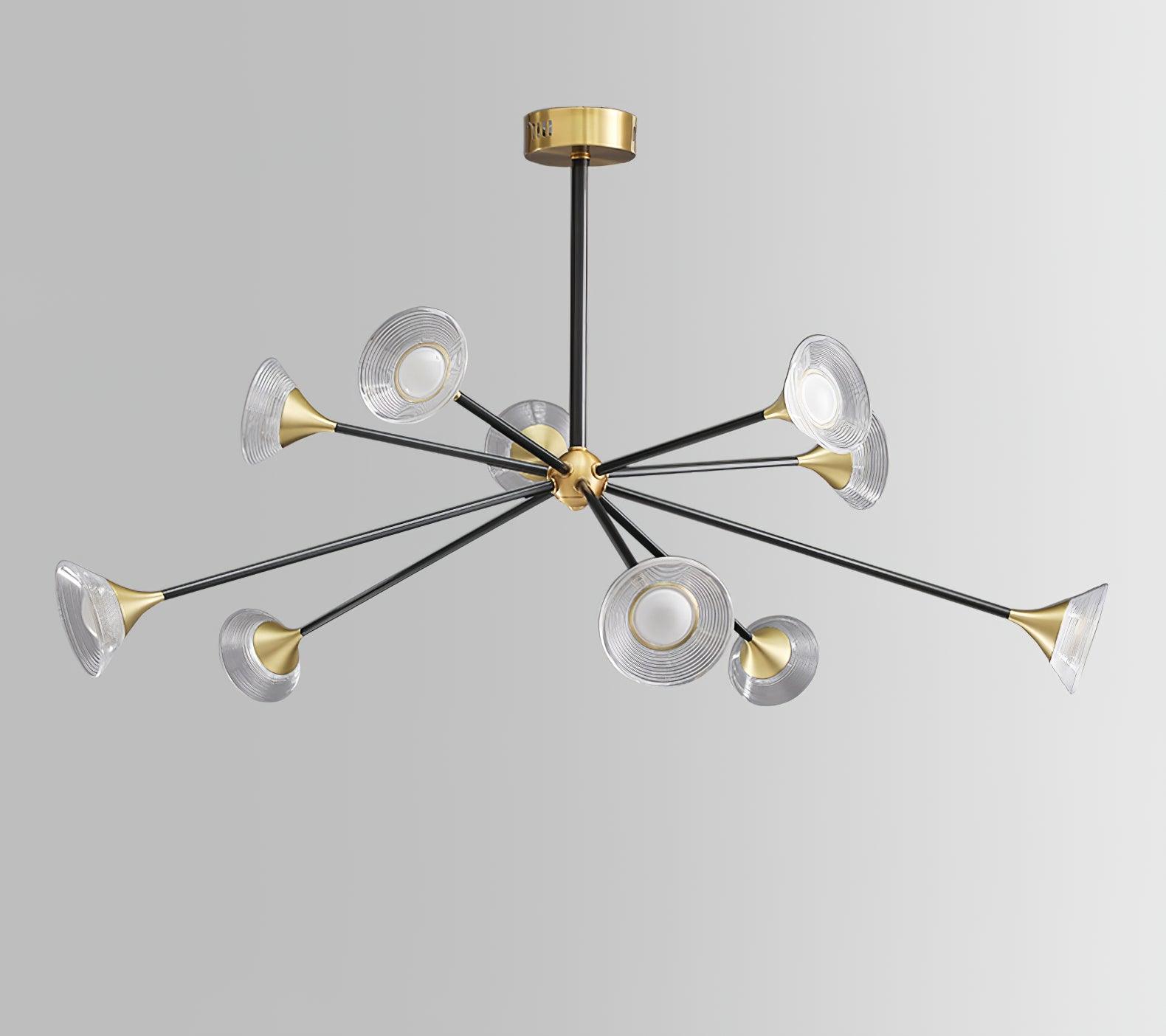 Myzoraris Mid Century Moderne Verre Lustre - Neutralighting