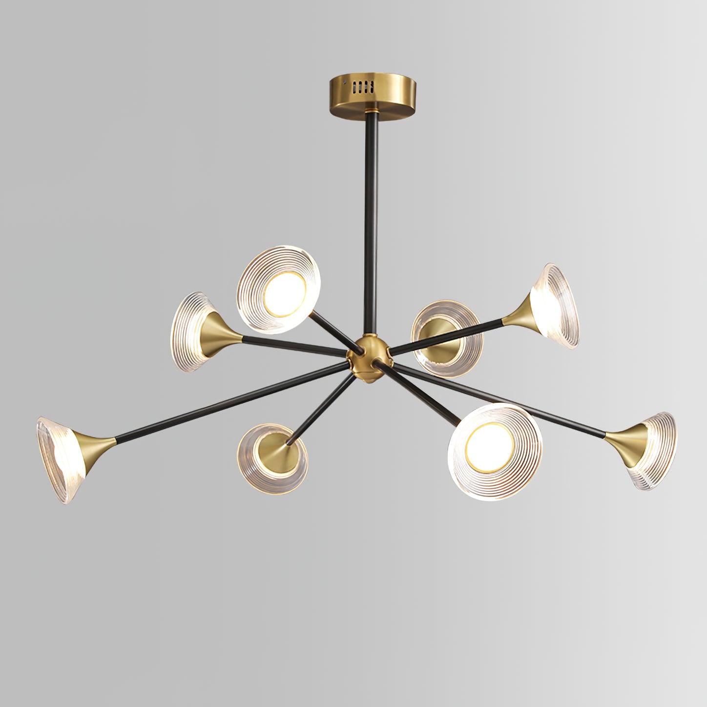 Myzoraris Mid Century Moderne Verre Lustre - Neutralighting