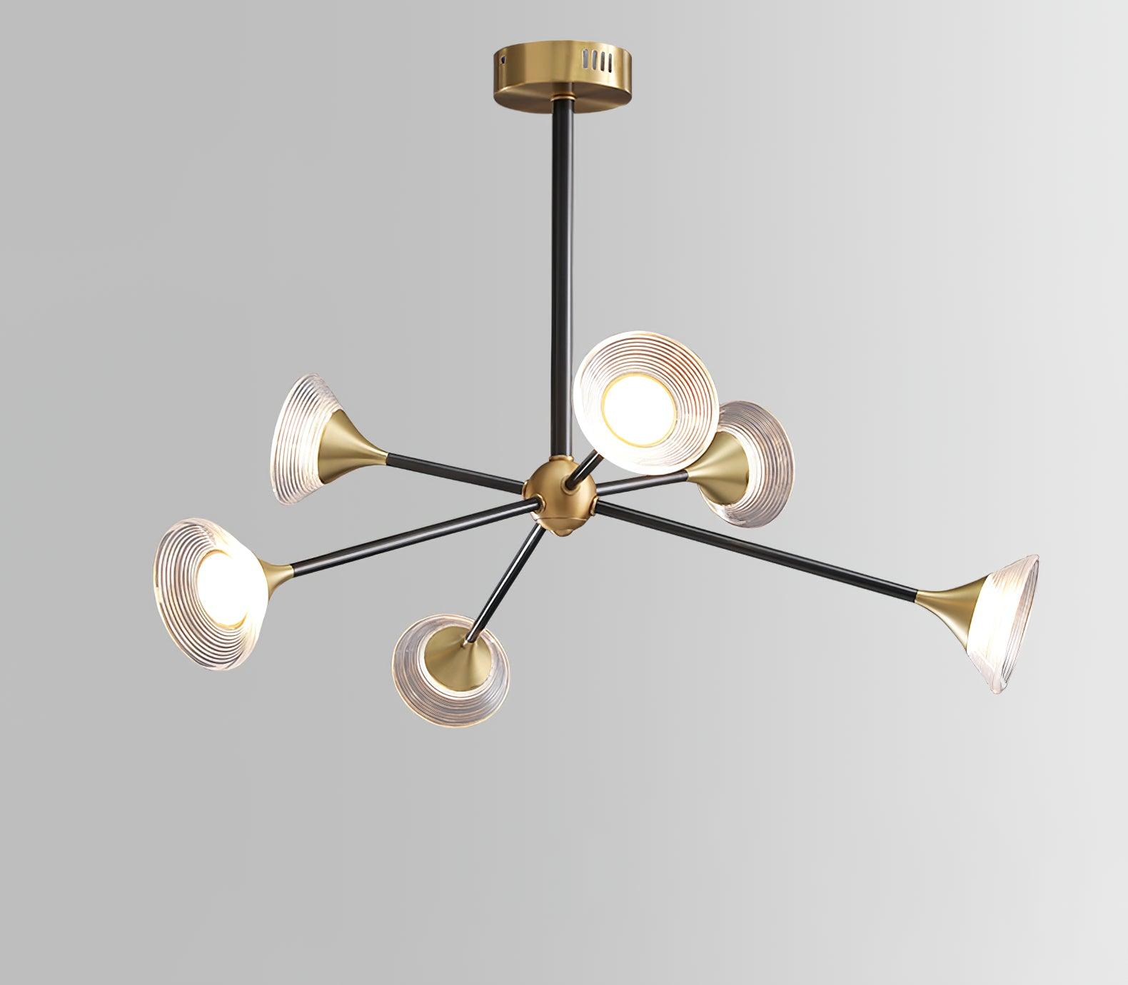 Myzoraris Mid Century Moderne Verre Lustre - Neutralighting