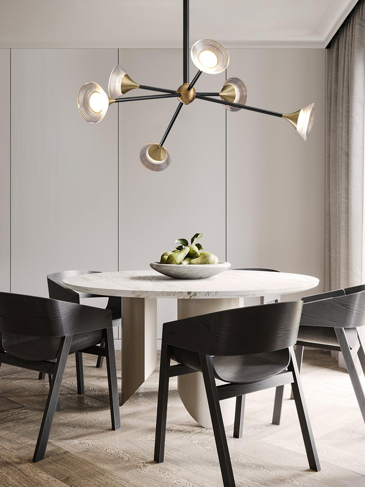 Myzoraris Mid Century Moderne Verre Lustre - Neutralighting