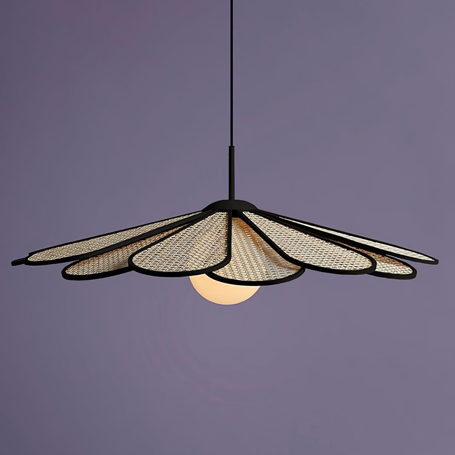 Luma Lampe Pendante Abat-jour Pétale Rattan - Neutralighting