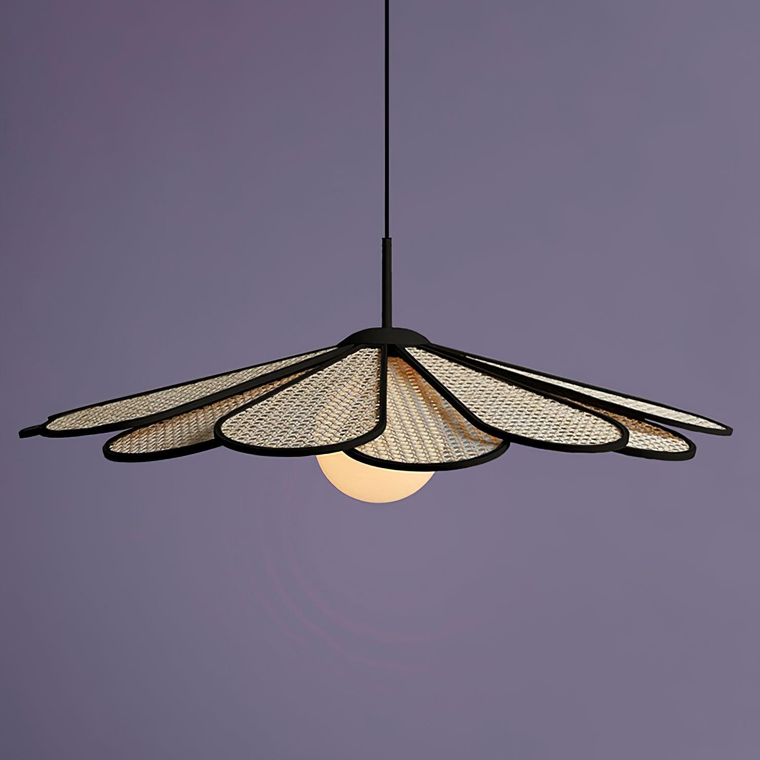Luma Lampe Pendante Abat-jour Pétale Rattan - Neutralighting