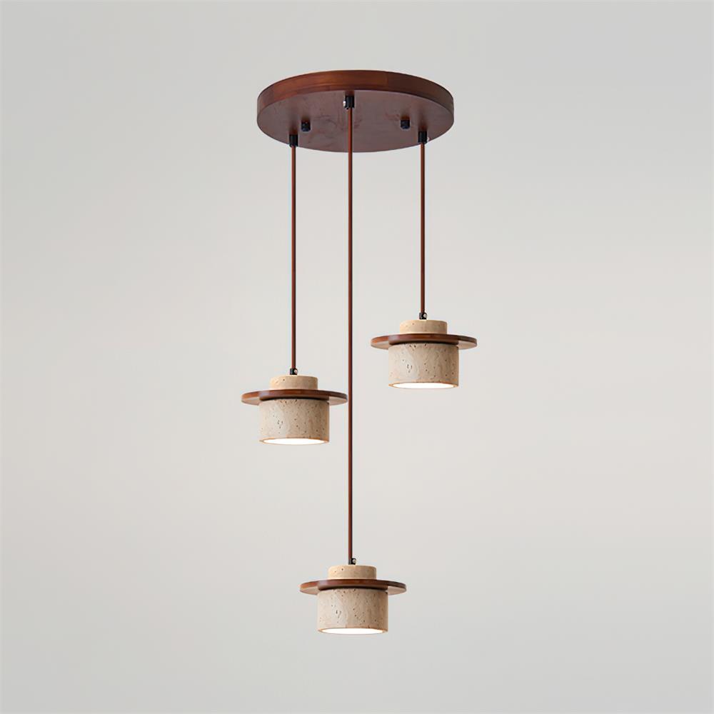 Lunara Ensemble de Lampes Suspendues Travertin - Neutralighting
