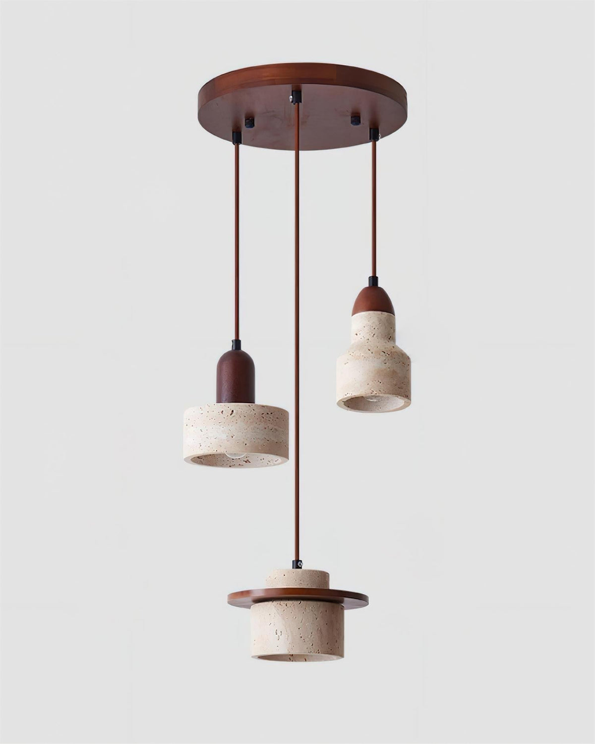 Lunara Ensemble de Lampes Suspendues Travertin - Neutralighting