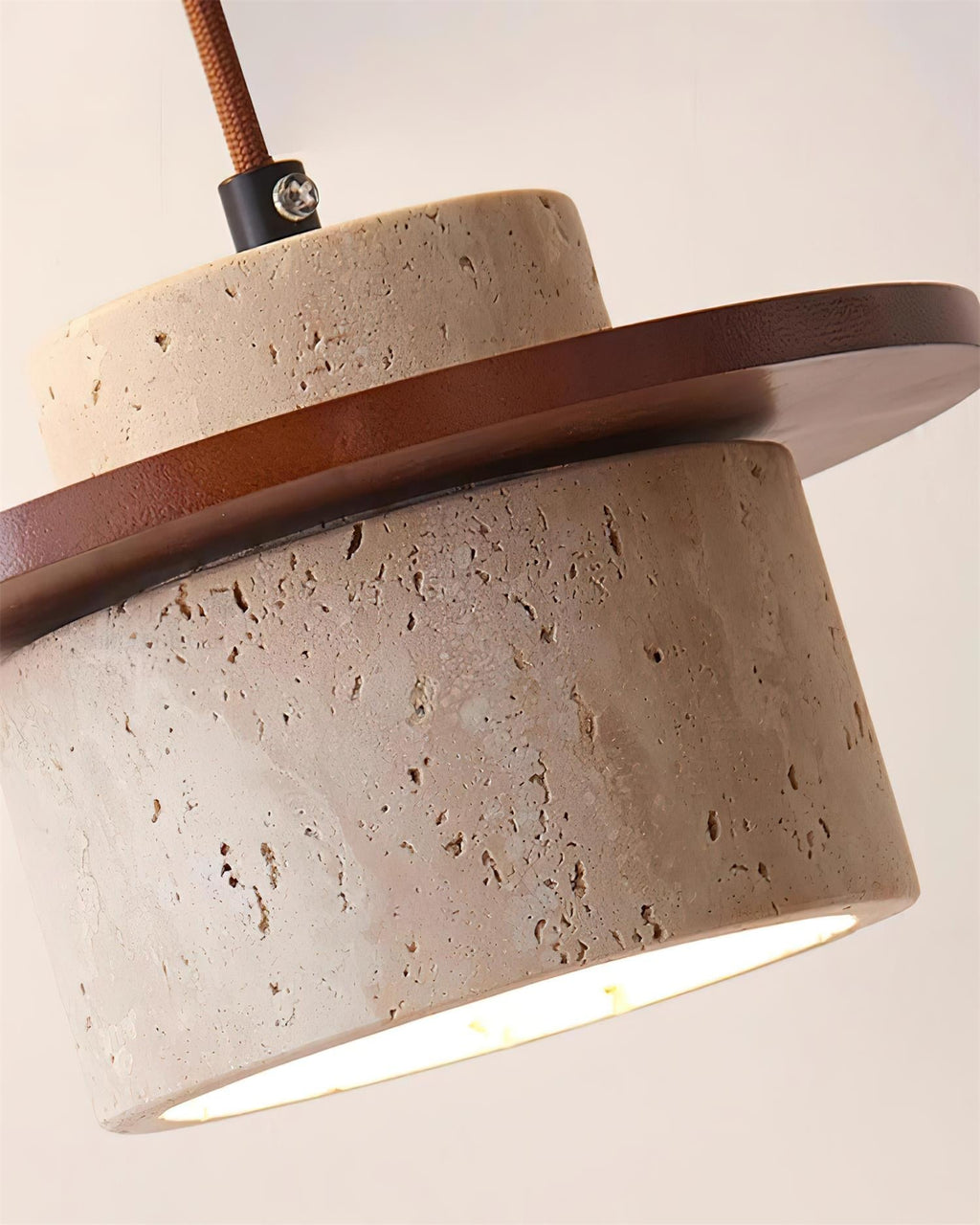 Lunara Ensemble de Lampes Suspendues Travertin - Neutralighting