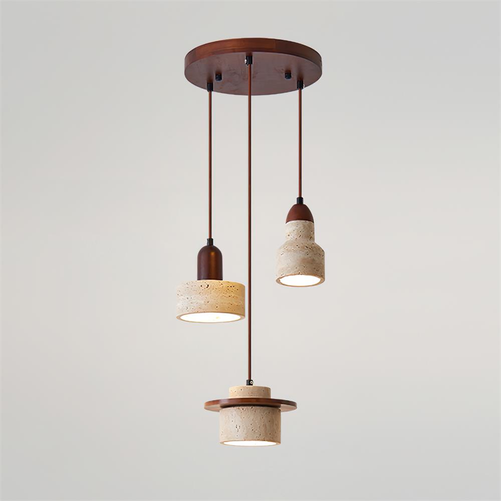 Lunara Ensemble de Lampes Suspendues Travertin - Neutralighting