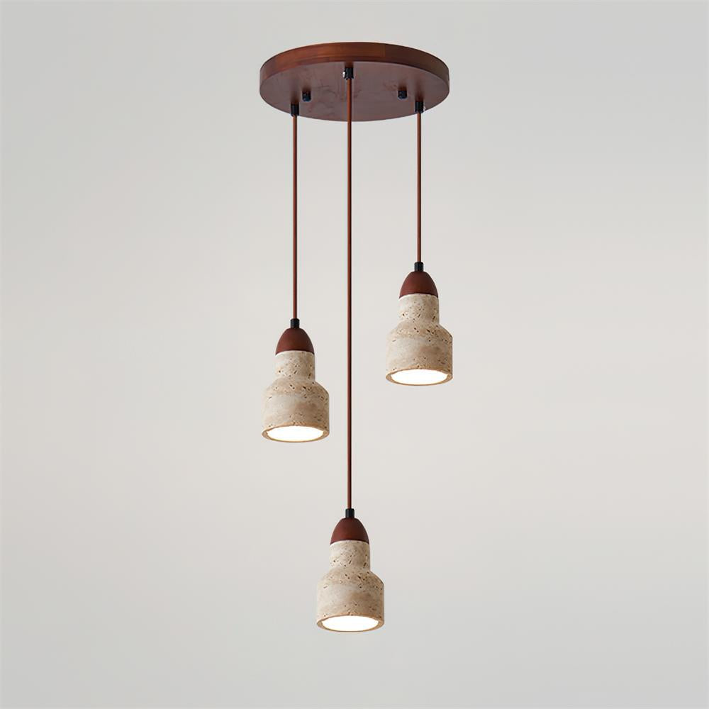 Lunara Ensemble de Lampes Suspendues Travertin - Neutralighting