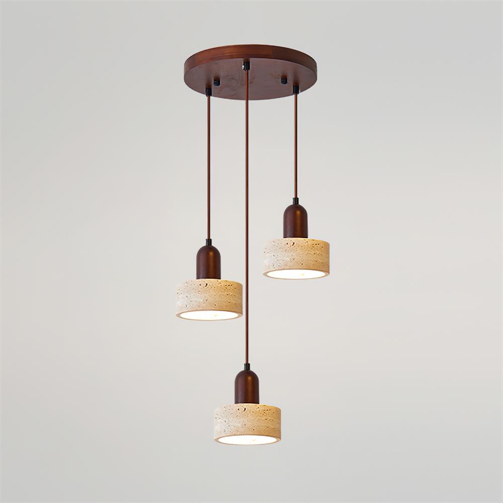 Lunara Ensemble de Lampes Suspendues Travertin - Neutralighting