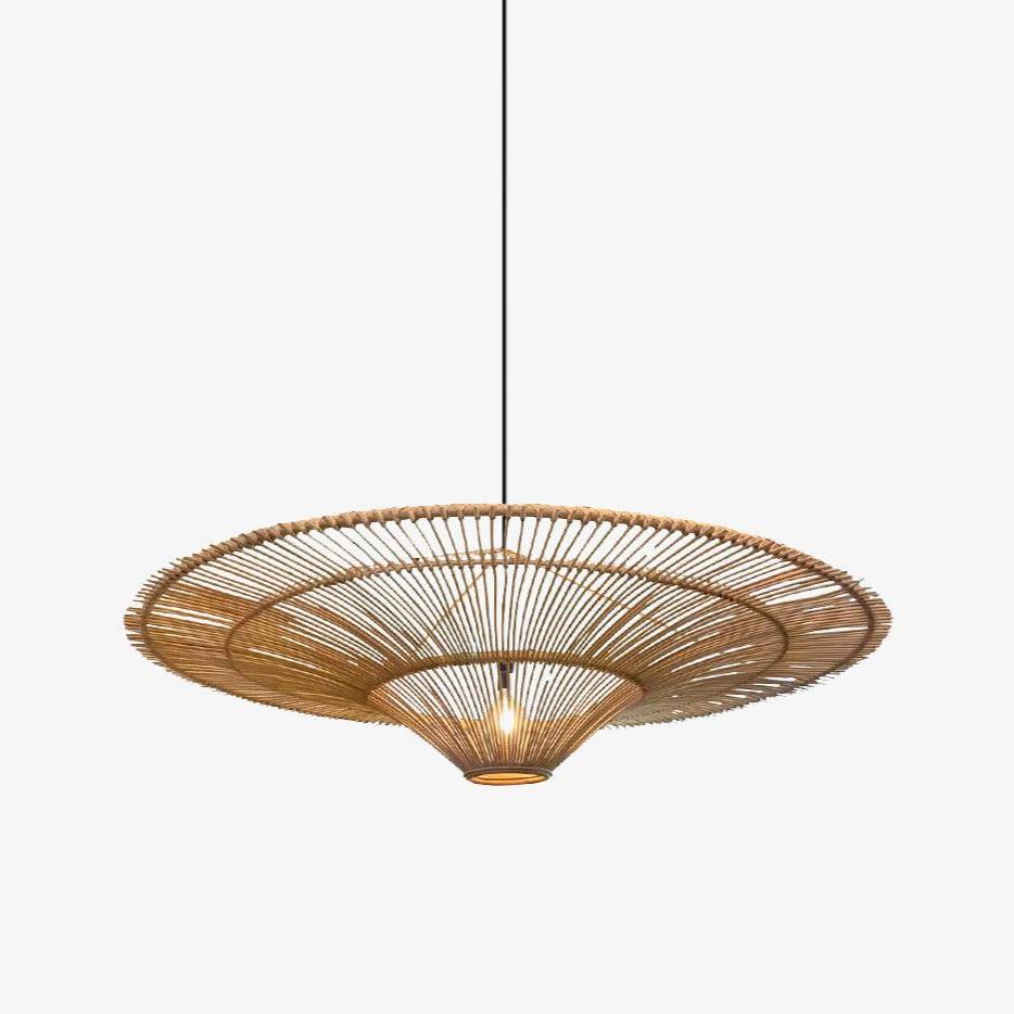 Lustra Chandelier en Rattan Naturel - Neutralighting