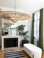 Lustra Chandelier en Rattan Naturel - Neutralighting
