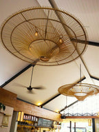 Lustra Chandelier en Rattan Naturel - Neutralighting