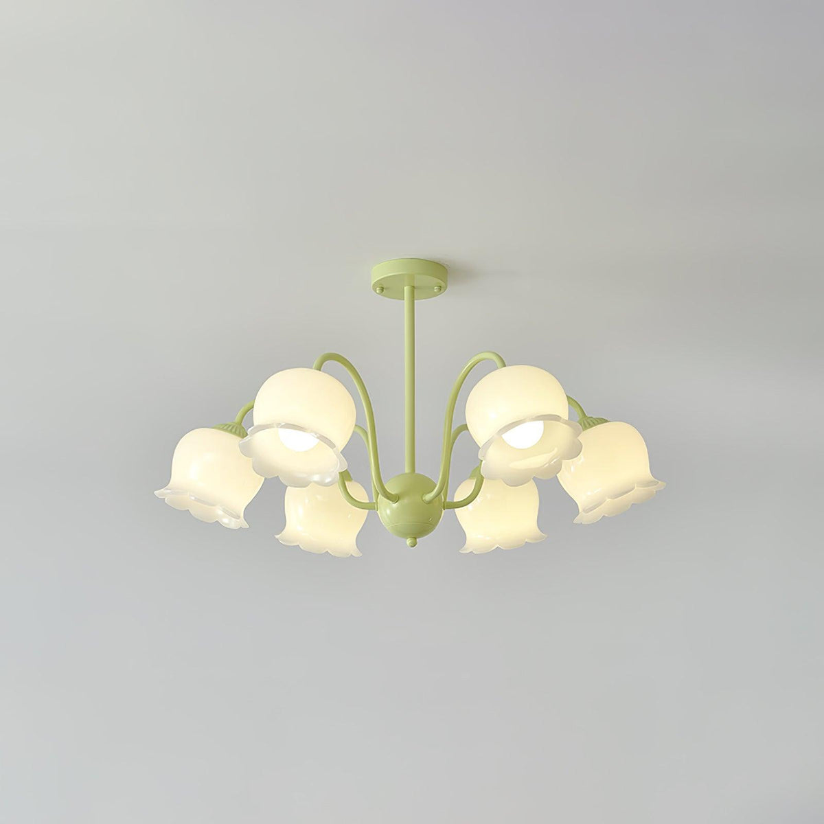 Lustra Chandelier Trompette Fleurs Pétales en Verre Pastel - Neutralighting
