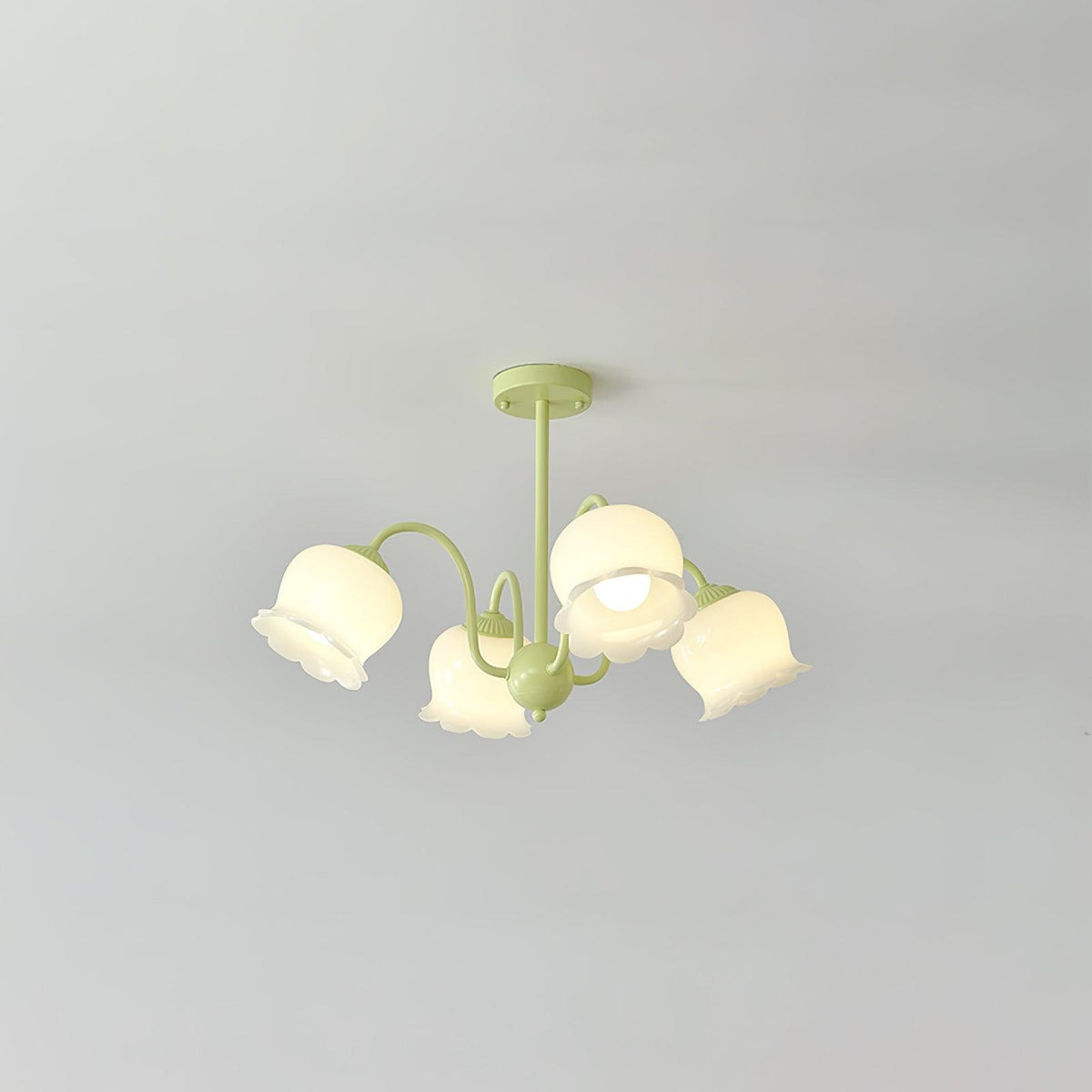 Lustra Chandelier Trompette Fleurs Pétales en Verre Pastel - Neutralighting