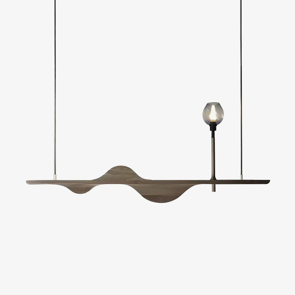 Cushais Vague Bois Pendentif Lumière - Neutralighting