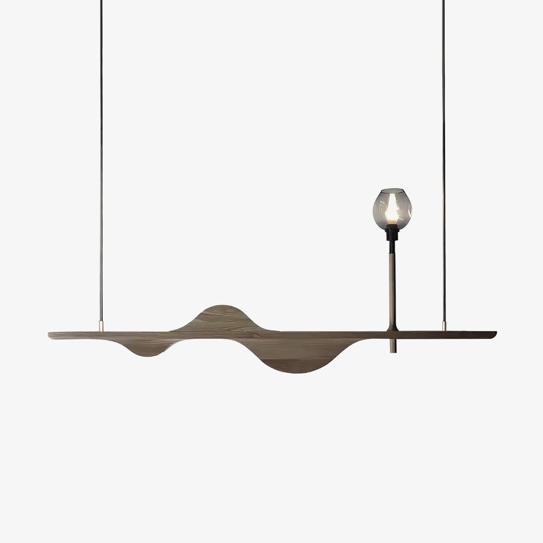 Cushais Vague Bois Pendentif Lumière - Neutralighting