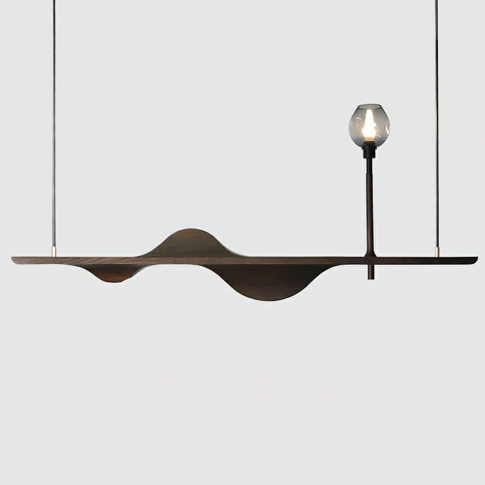 Cushais Vague Bois Pendentif Lumière - Neutralighting