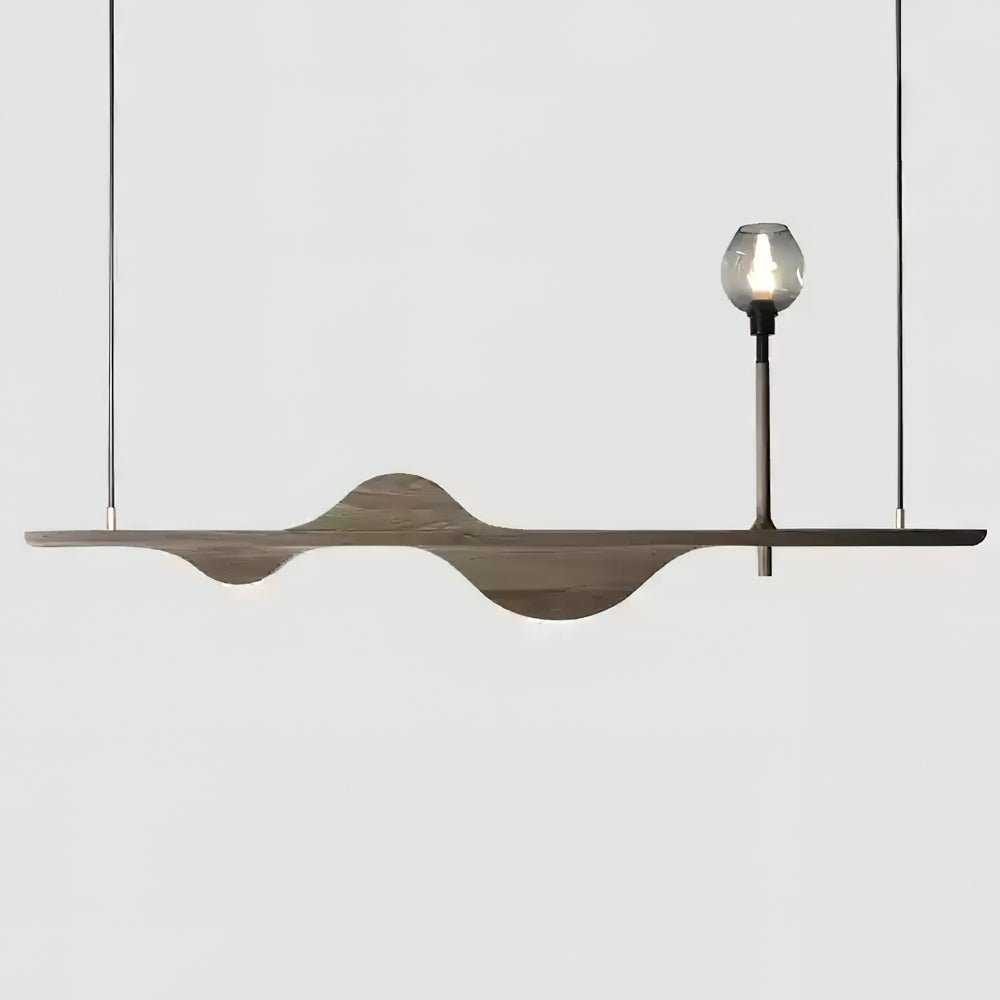 Cushais Vague Bois Pendentif Lumière - Neutralighting