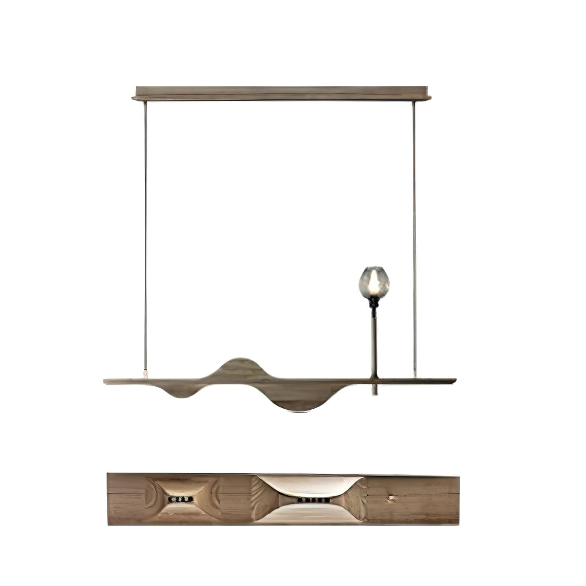Cushais Vague Bois Pendentif Lumière - Neutralighting