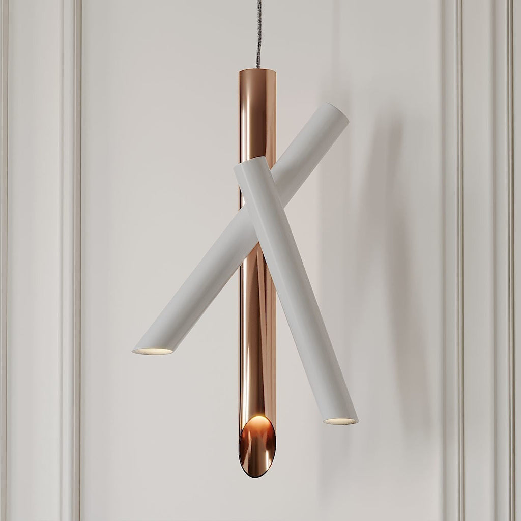Solara Lampe suspendue tubes aluminium minimaliste - Neutralighting