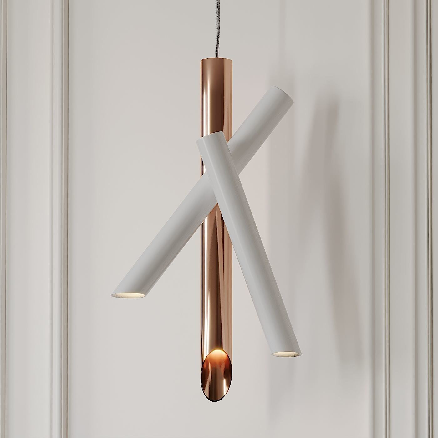 Solara Lampe suspendue tubes aluminium minimaliste - Neutralighting