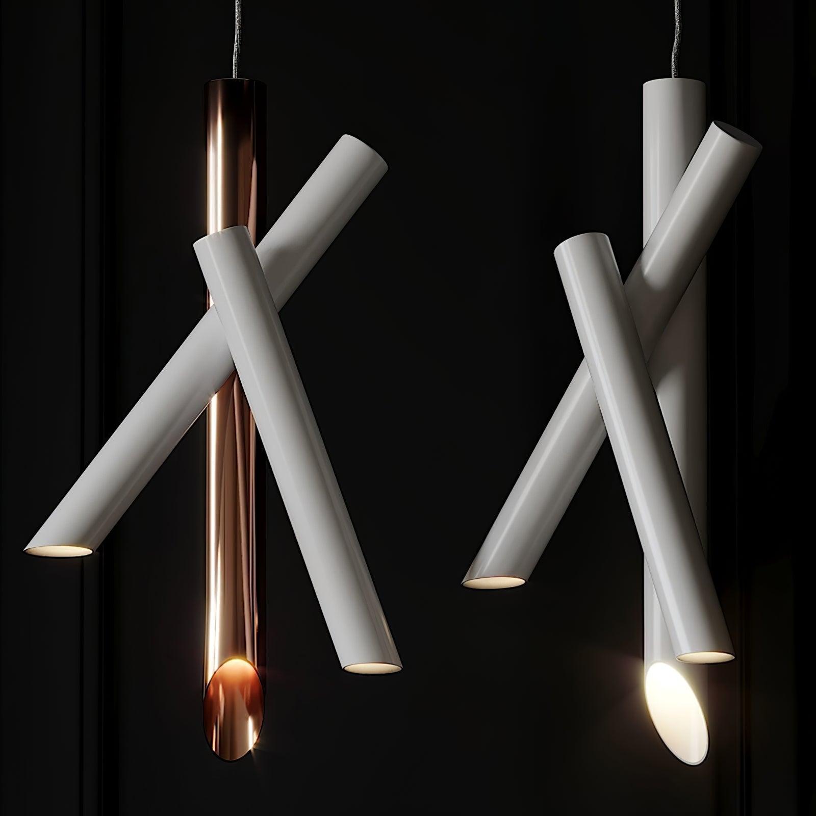 Solara Lampe suspendue tubes aluminium minimaliste - Neutralighting