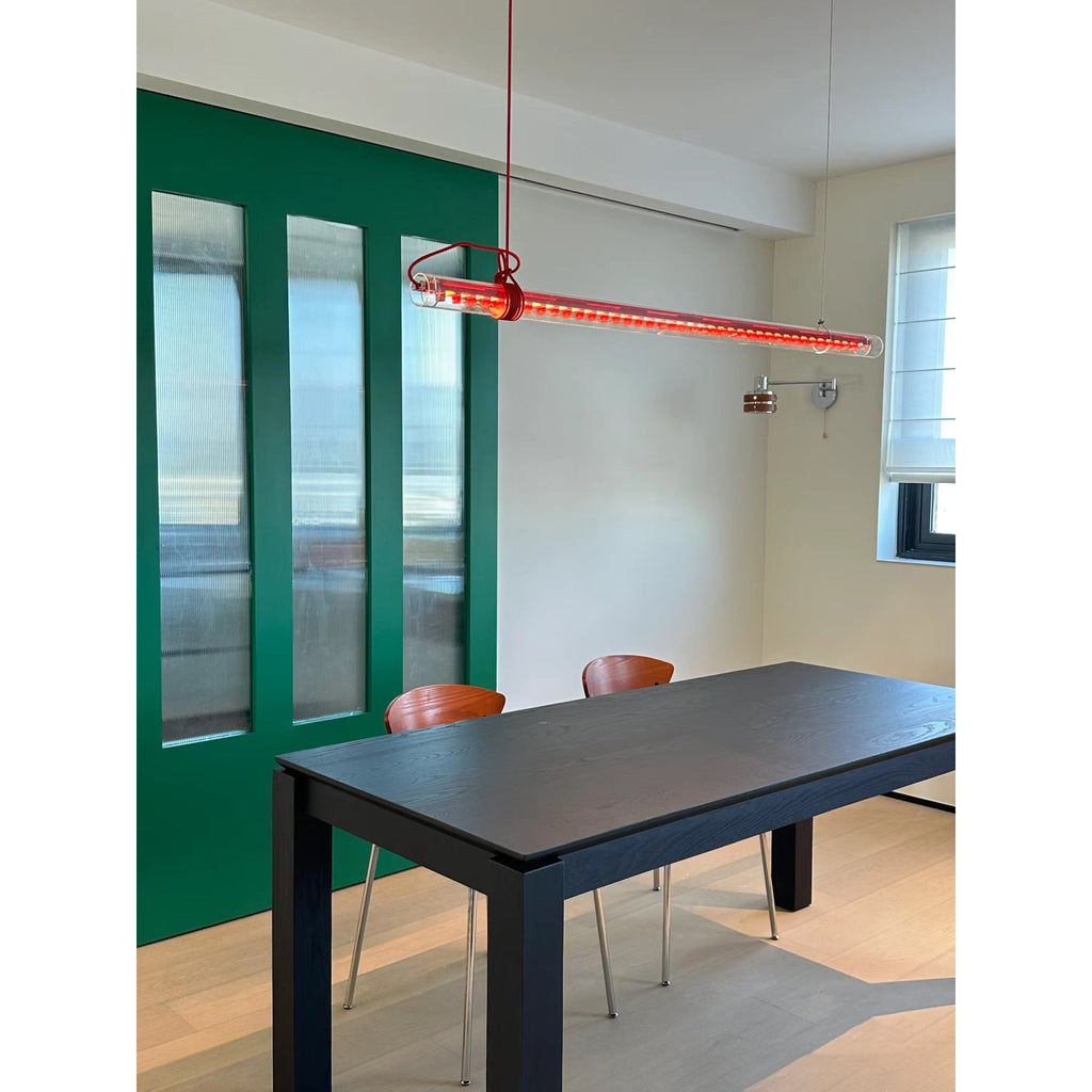 Cata Moderne Minimalisme Linéaire LED Métal Verre Lumière Pendentif - Neutralighting