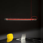 Cata Moderne Minimalisme Linéaire LED Métal Verre Lumière Pendentif - Neutralighting