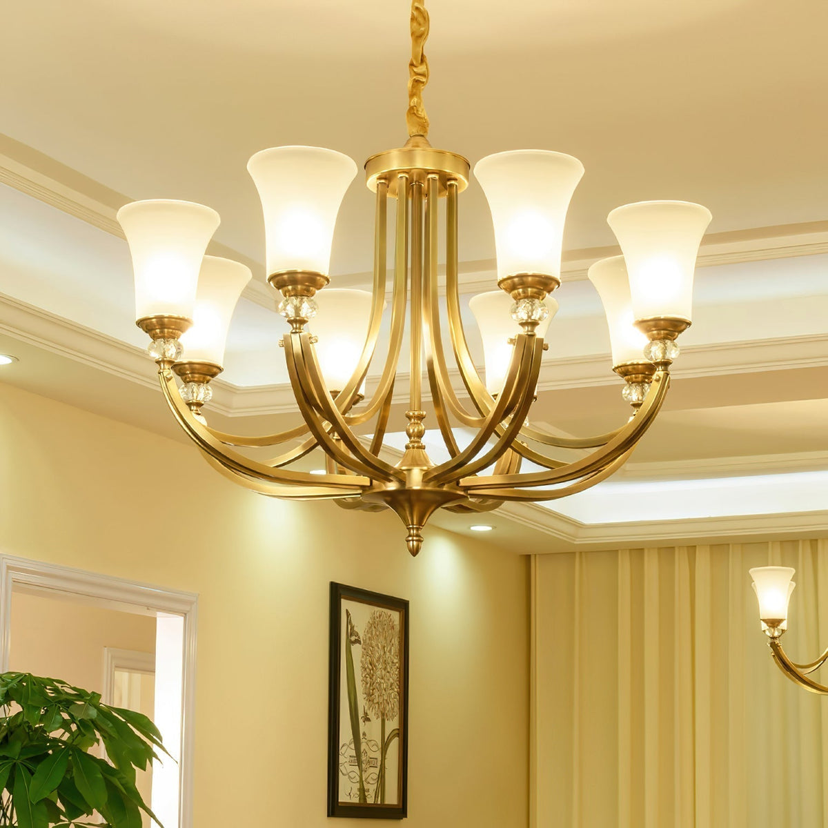 Ordoran Lustre Laiton Verre Industriel Vintage - Neutralighting