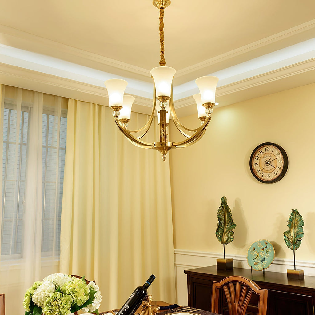 Ordoran Lustre Laiton Verre Industriel Vintage - Neutralighting
