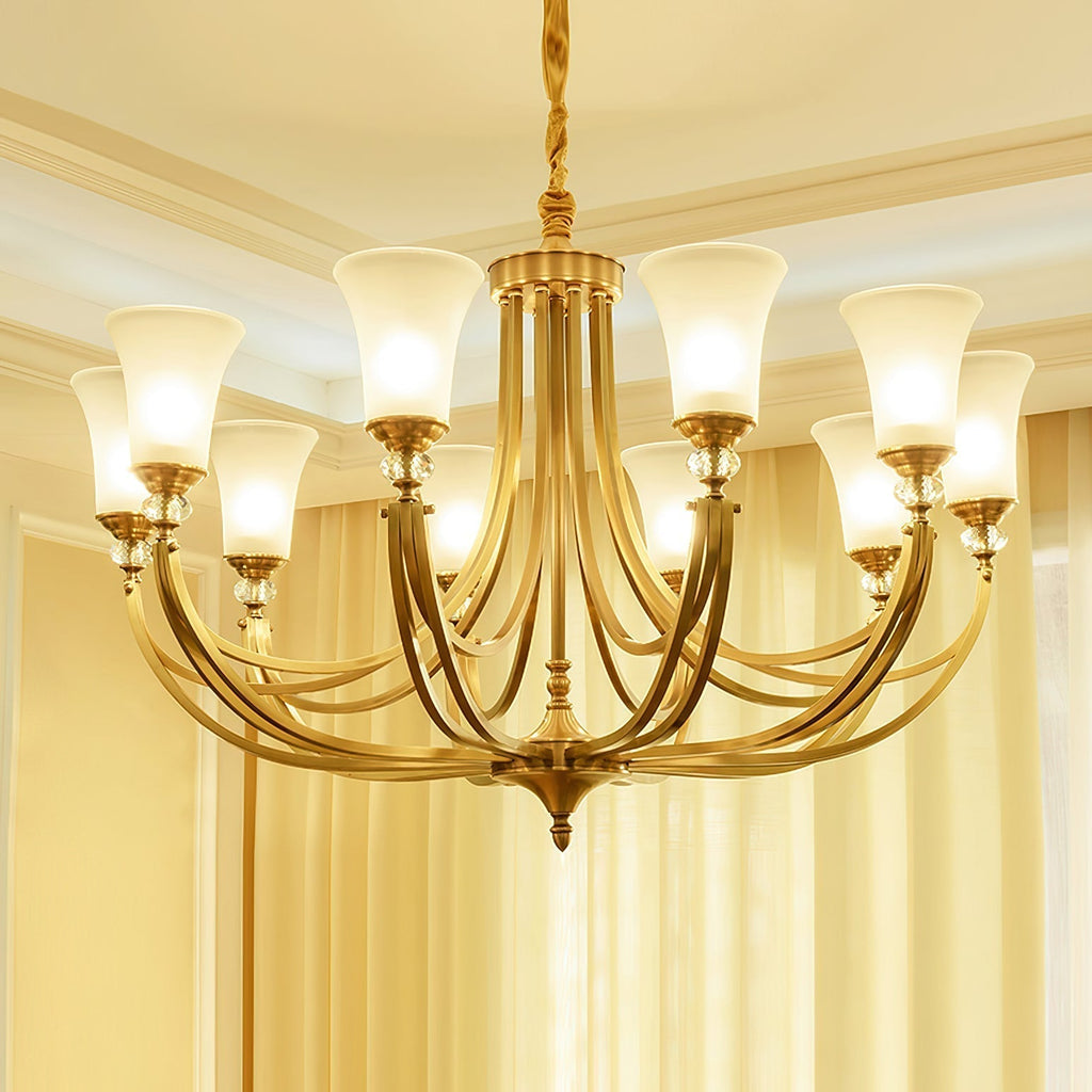 Ordoran Lustre Laiton Verre Industriel Vintage - Neutralighting