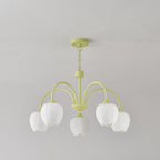 Lustra Chandelier Tulipe en Verre Matcha - Neutralighting