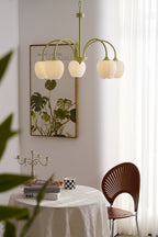 Lustra Chandelier Tulipe en Verre Matcha - Neutralighting