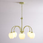 Lustra Chandelier Tulipe en Verre Matcha - Neutralighting