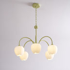 Lustra Chandelier Tulipe en Verre Matcha - Neutralighting