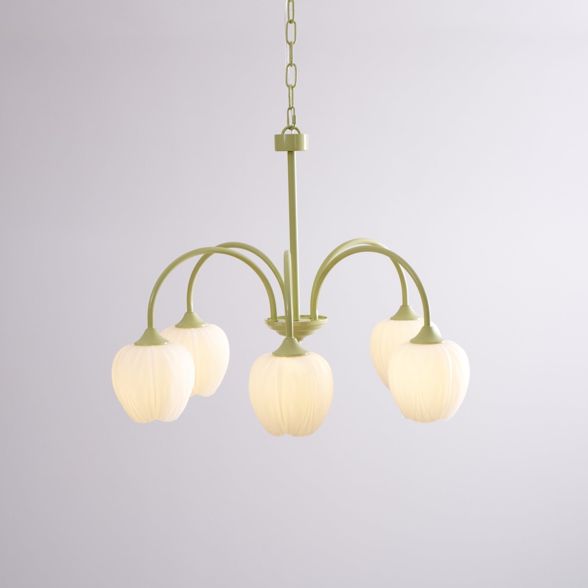 Lustra Chandelier Tulipe en Verre Matcha - Neutralighting