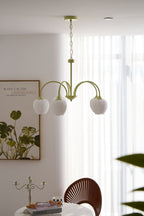 Lustra Chandelier Tulipe en Verre Matcha - Neutralighting