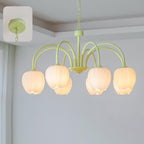Lustra Chandelier Tulipe en Verre Matcha - Neutralighting