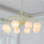 Lustra Chandelier Tulipe en Verre Matcha - Neutralighting