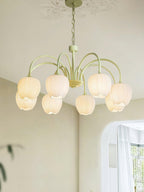 Lustra Chandelier Tulipe en Verre Matcha - Neutralighting
