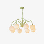 Lustra Chandelier Tulipe en Verre Matcha - Neutralighting