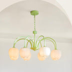 Lustra Chandelier Tulipe en Verre Matcha - Neutralighting